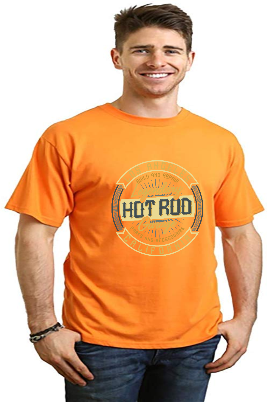 HOT ROO Men's Bamboo Viscose/Organic Cotton Short Sleeve Graphic T-Shirt - The7Letter