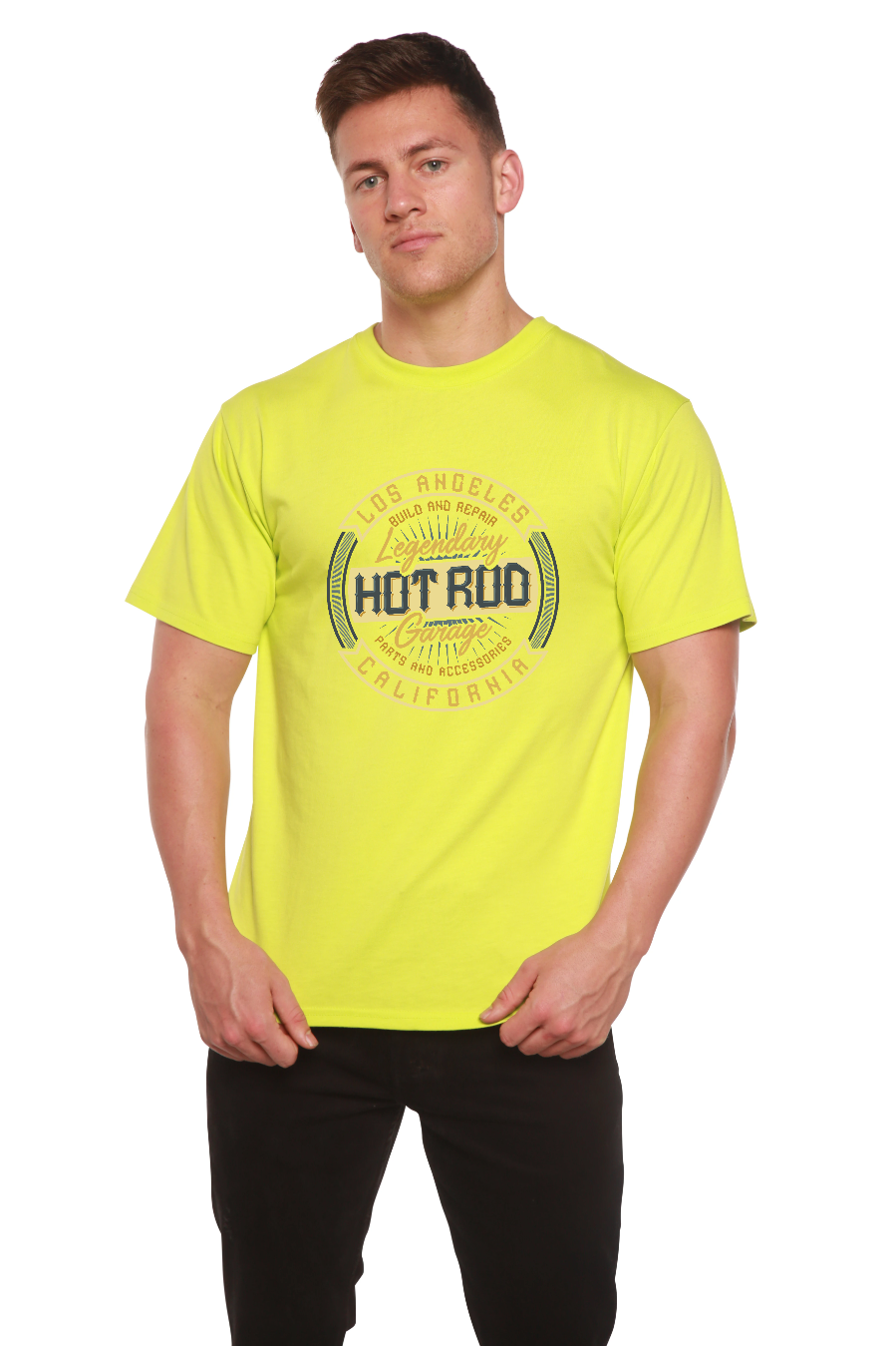 HOT ROO Men's Bamboo Viscose/Organic Cotton Short Sleeve Graphic T-Shirt - The7Letter