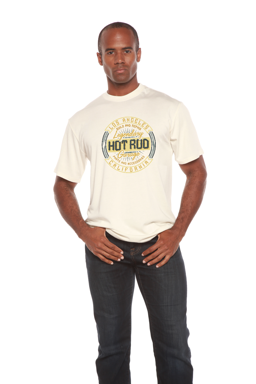 HOT ROO Men's Bamboo Viscose/Organic Cotton Short Sleeve Graphic T-Shirt - The7Letter