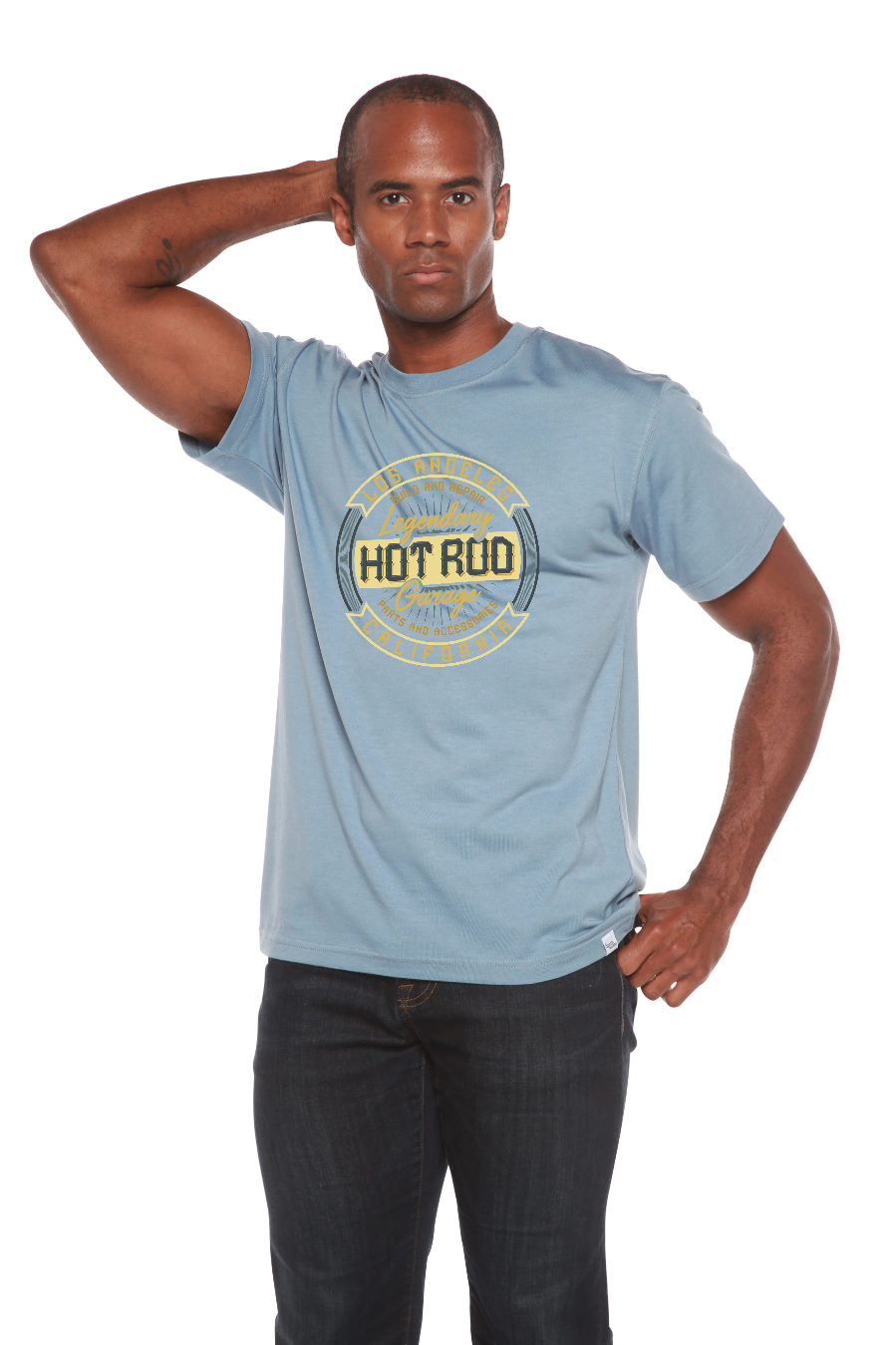 HOT ROO Men's Bamboo Viscose/Organic Cotton Short Sleeve Graphic T-Shirt - The7Letter