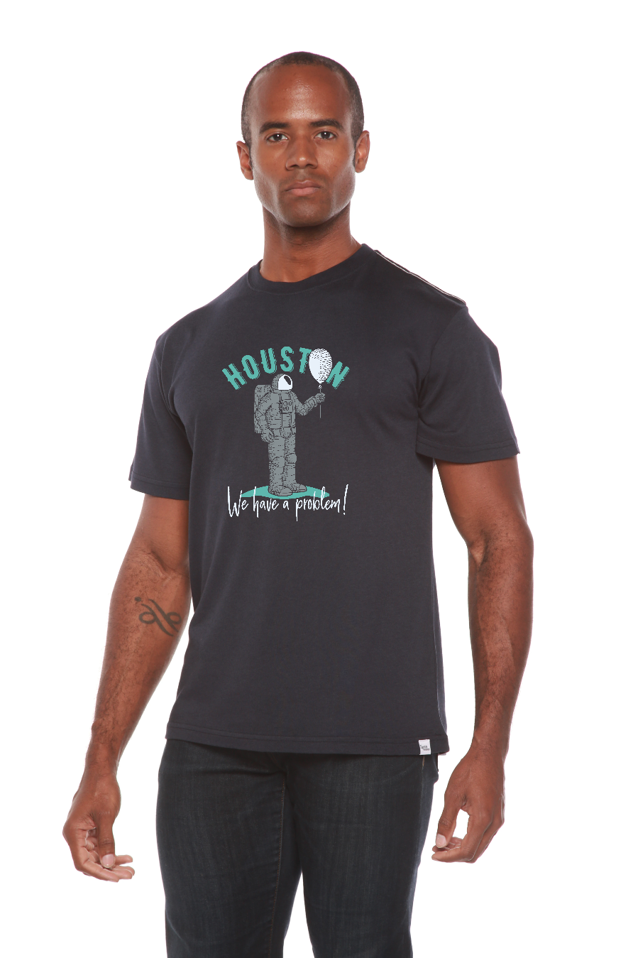 HOUSTON Men's Bamboo Viscose/Organic Cotton Short Sleeve Graphic T-Shirt - The7Letter