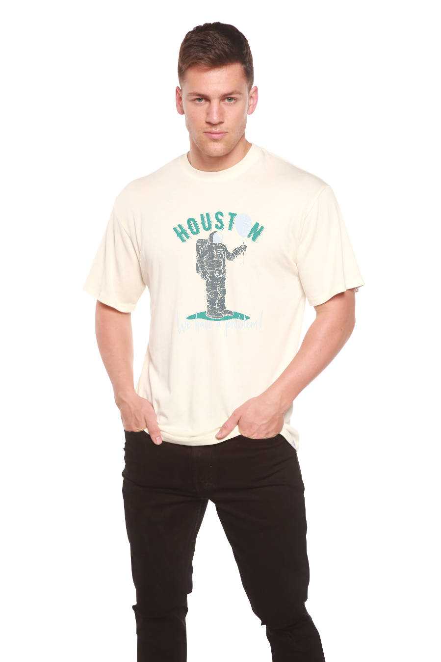 HOUSTON Men's Bamboo Viscose/Organic Cotton Short Sleeve Graphic T-Shirt - The7Letter