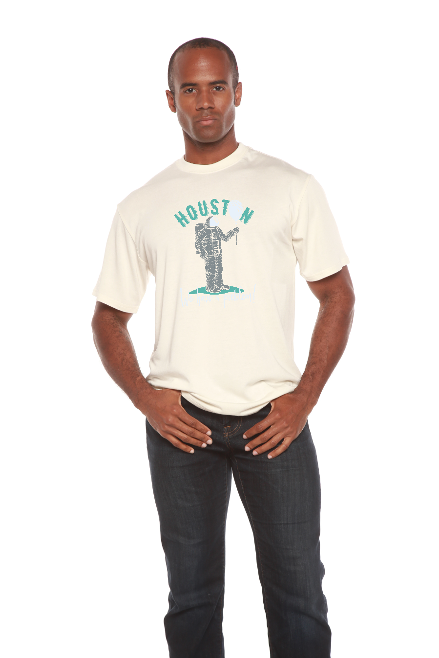 HOUSTON Men's Bamboo Viscose/Organic Cotton Short Sleeve Graphic T-Shirt - The7Letter