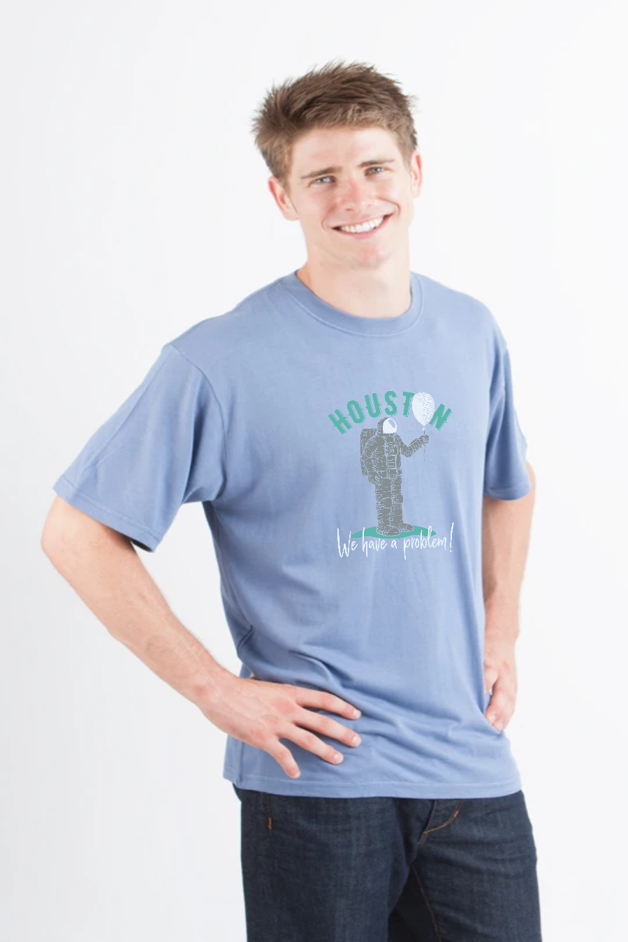 HOUSTON Men's Bamboo Viscose/Organic Cotton Short Sleeve Graphic T-Shirt - The7Letter