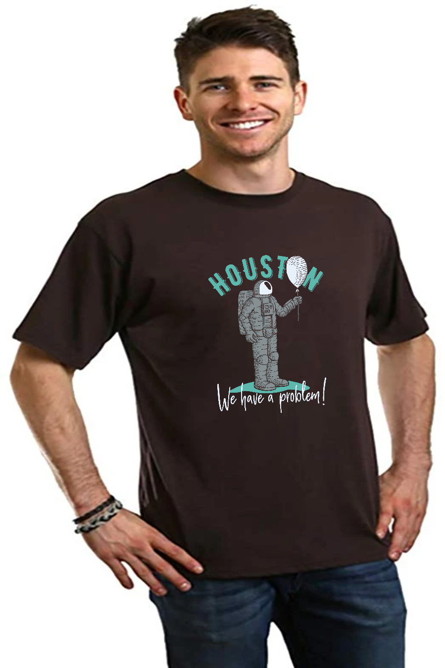 HOUSTON Men's Bamboo Viscose/Organic Cotton Short Sleeve Graphic T-Shirt - The7Letter