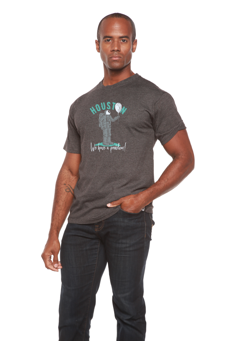 HOUSTON Men's Bamboo Viscose/Organic Cotton Short Sleeve Graphic T-Shirt - The7Letter