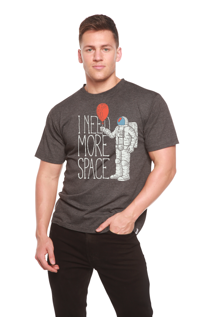I need more space Men's Bamboo Viscose/Organic Cotton Short Sleeve Graphic T-Shirt - The7Letter