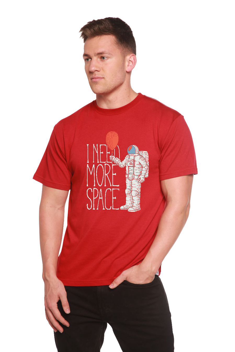 I need more space Men's Bamboo Viscose/Organic Cotton Short Sleeve Graphic T-Shirt - The7Letter
