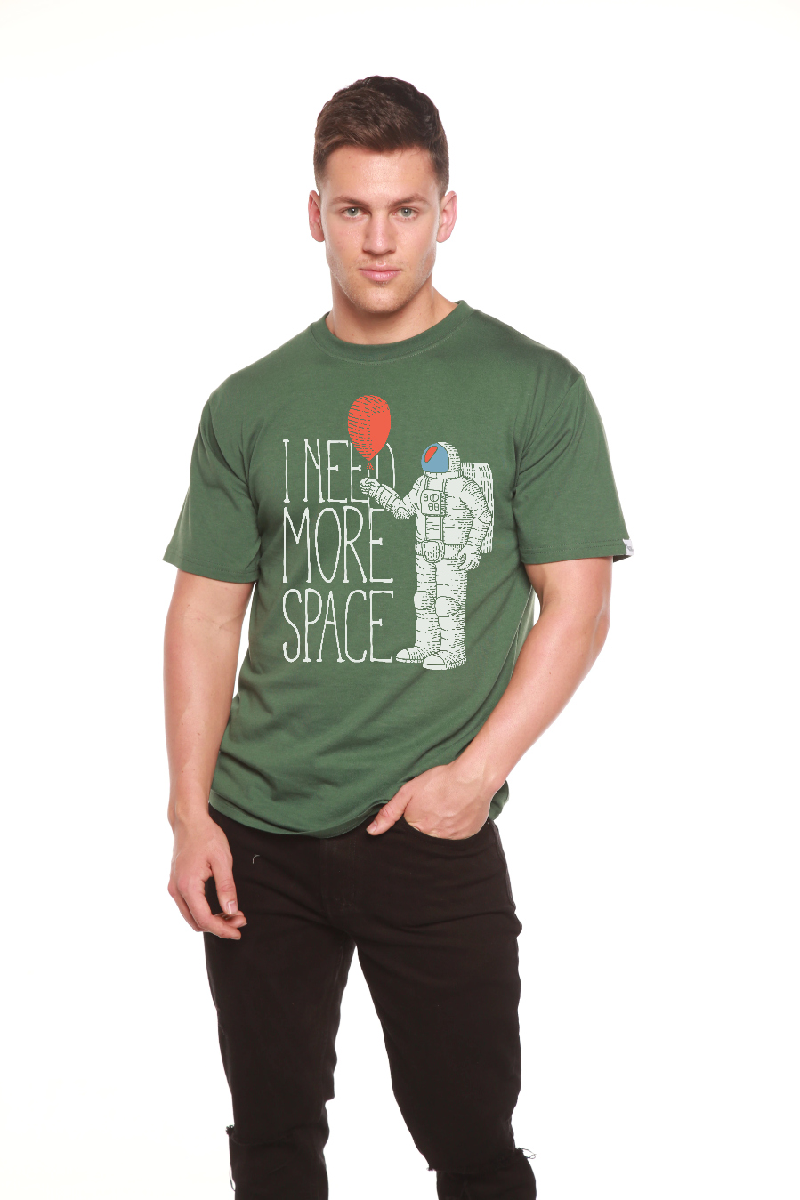 I need more space Men's Bamboo Viscose/Organic Cotton Short Sleeve Graphic T-Shirt - The7Letter