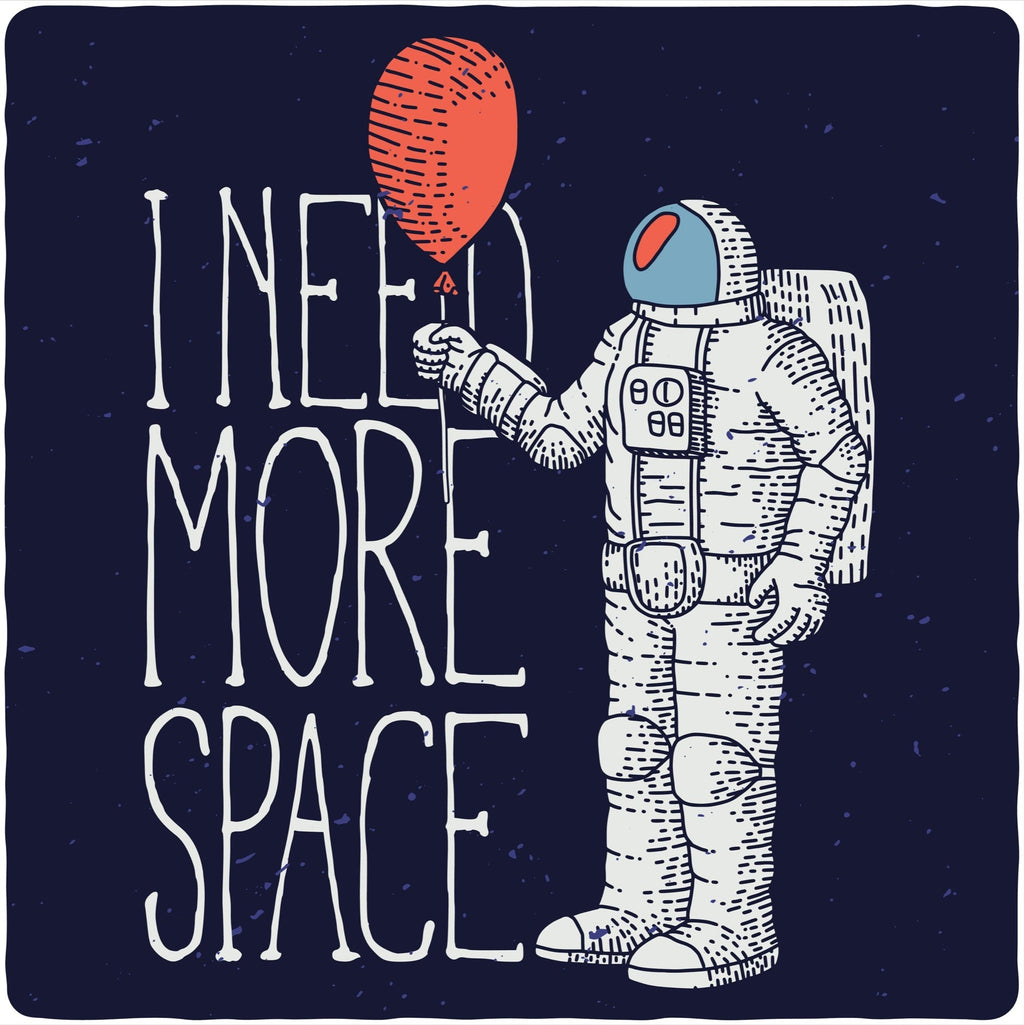 I need more space Men's Bamboo Viscose/Organic Cotton Short Sleeve Graphic T-Shirt - The7Letter