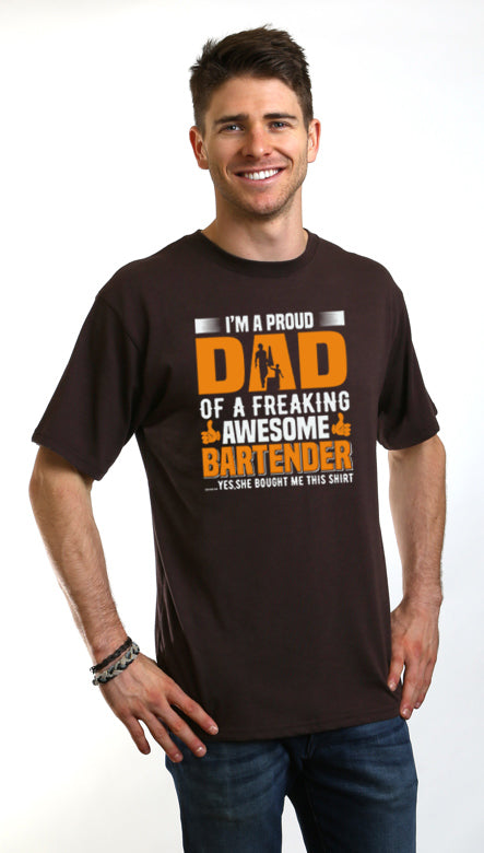 I'm a Proud Dad Men's Bamboo Viscose/Organic Cotton Short Sleeve Graphic T-Shirt - The7Letter