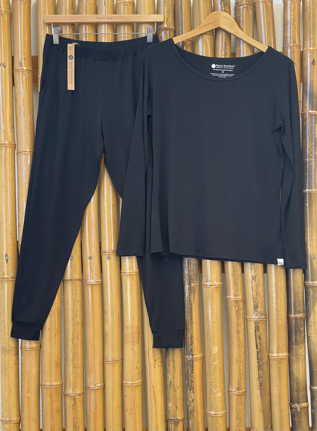Women's Bamboo Lounge Set - Long Sleeve T-Shirt and Jogger Pants - The7Letter