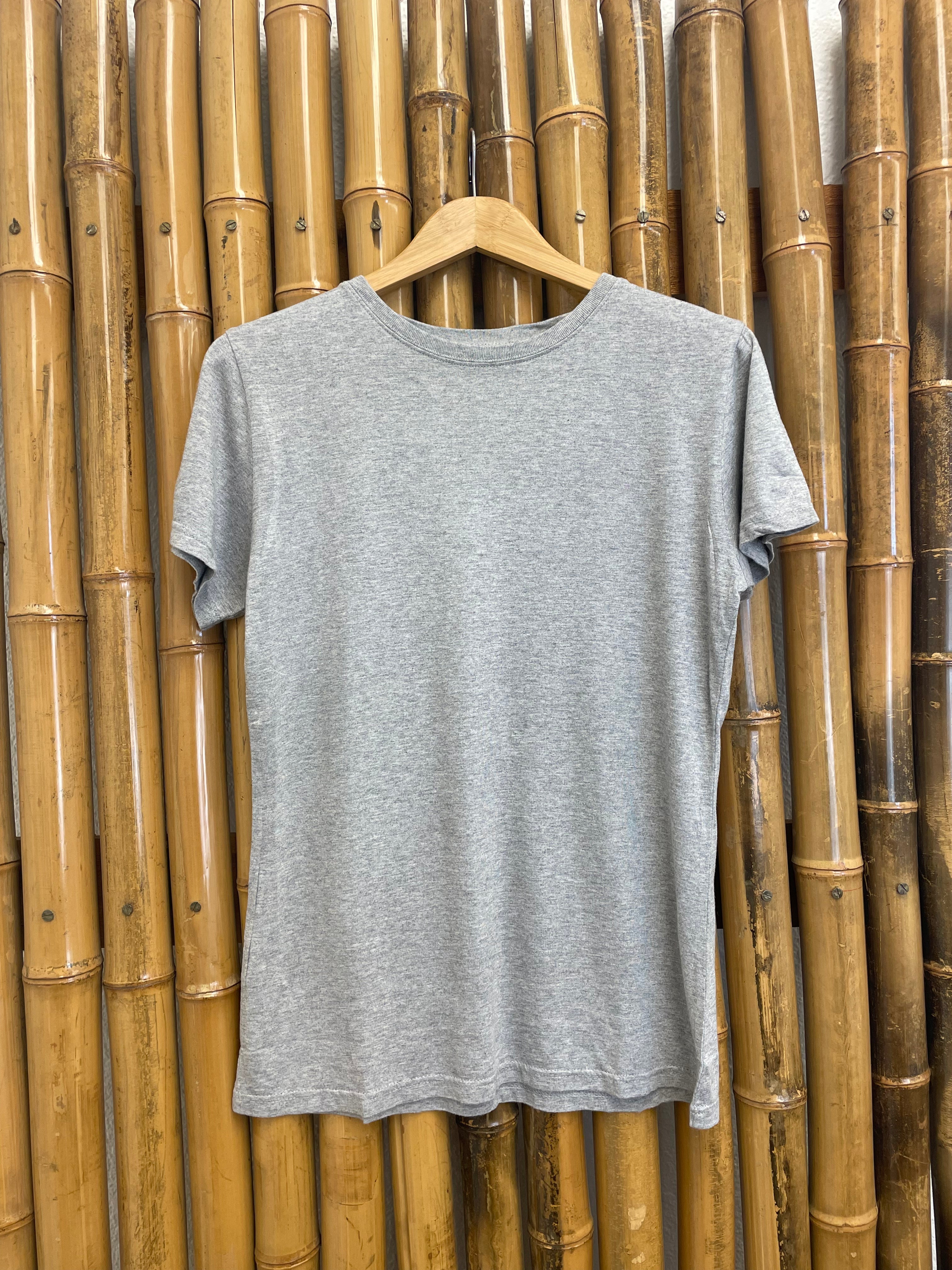 Spun Bamboo Women's Bamboo/Cotton Short Sleeve Crew Neck T-Shirt - Heather Grey - The7Letter