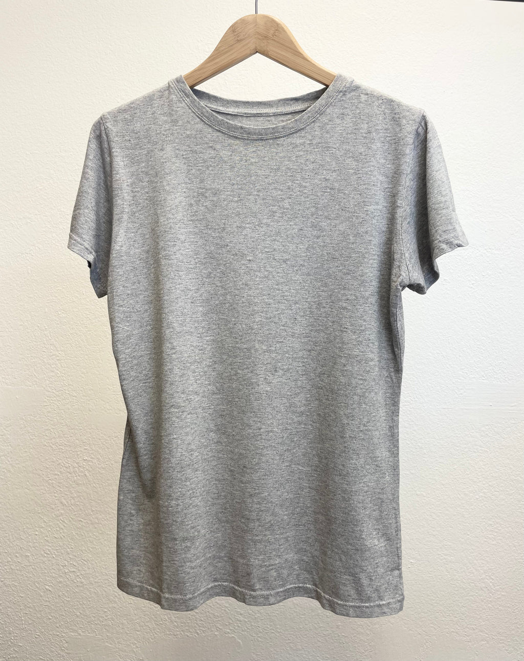 Spun Bamboo Women's Bamboo/Cotton Short Sleeve Crew Neck T-Shirt - Heather Grey - The7Letter
