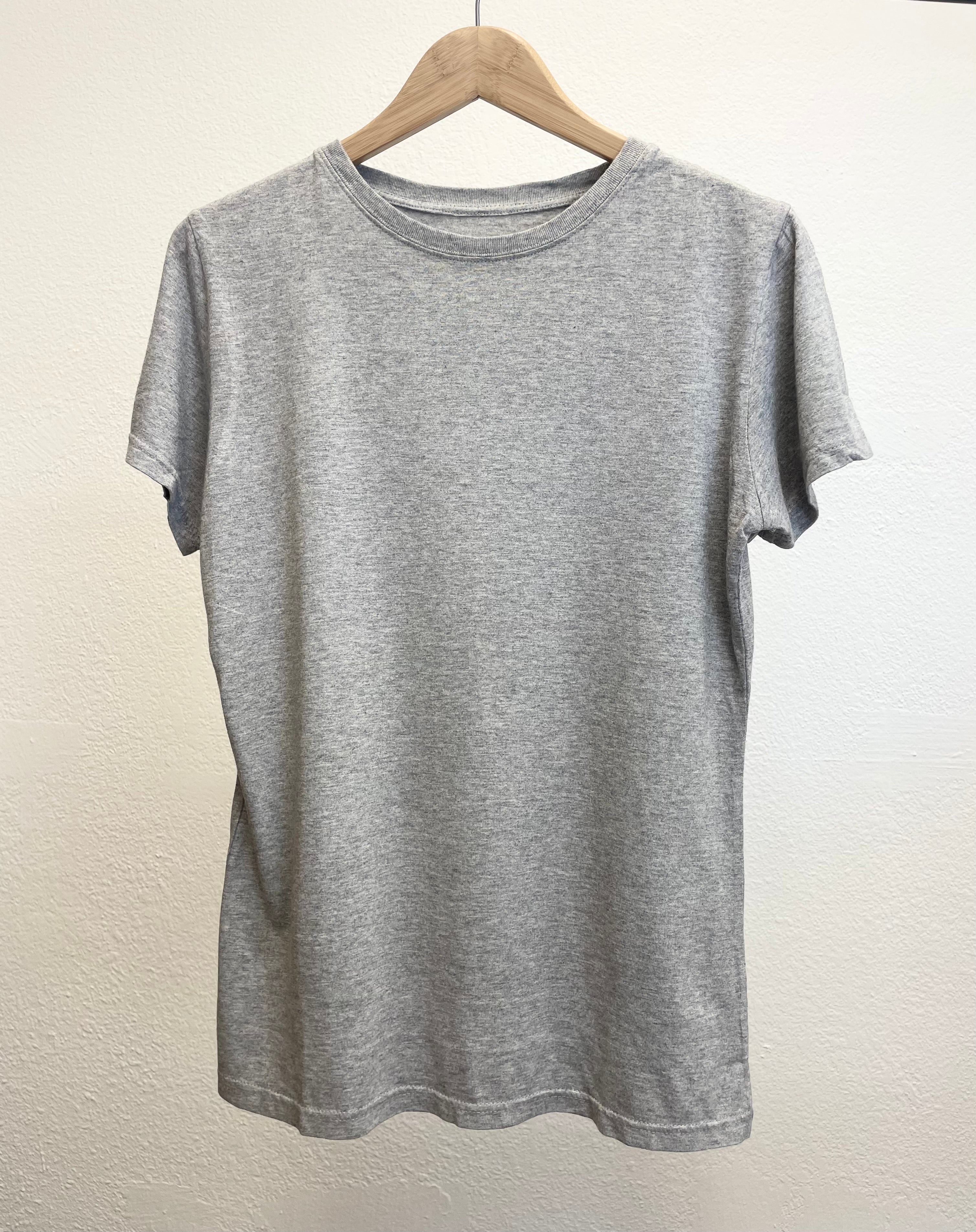 Spun Bamboo Women's Bamboo/Cotton Short Sleeve Crew Neck T-Shirt - Heather Grey - The7Letter