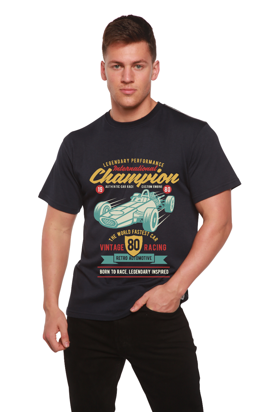International Champion Men's Bamboo Viscose/Organic Cotton Short Sleeve Graphic T-Shirt - The7Letter