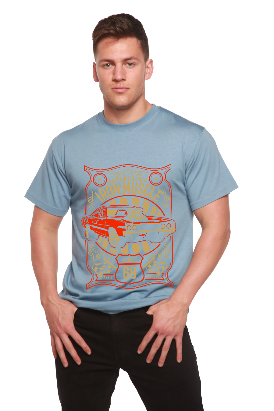 Iron Muscle Men's Bamboo Viscose/Organic Cotton Short Sleeve Graphic T-Shirt - The7Letter