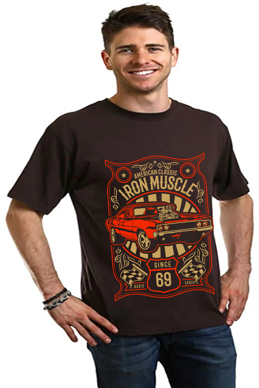 Iron Muscle Men's Bamboo Viscose/Organic Cotton Short Sleeve Graphic T-Shirt - The7Letter