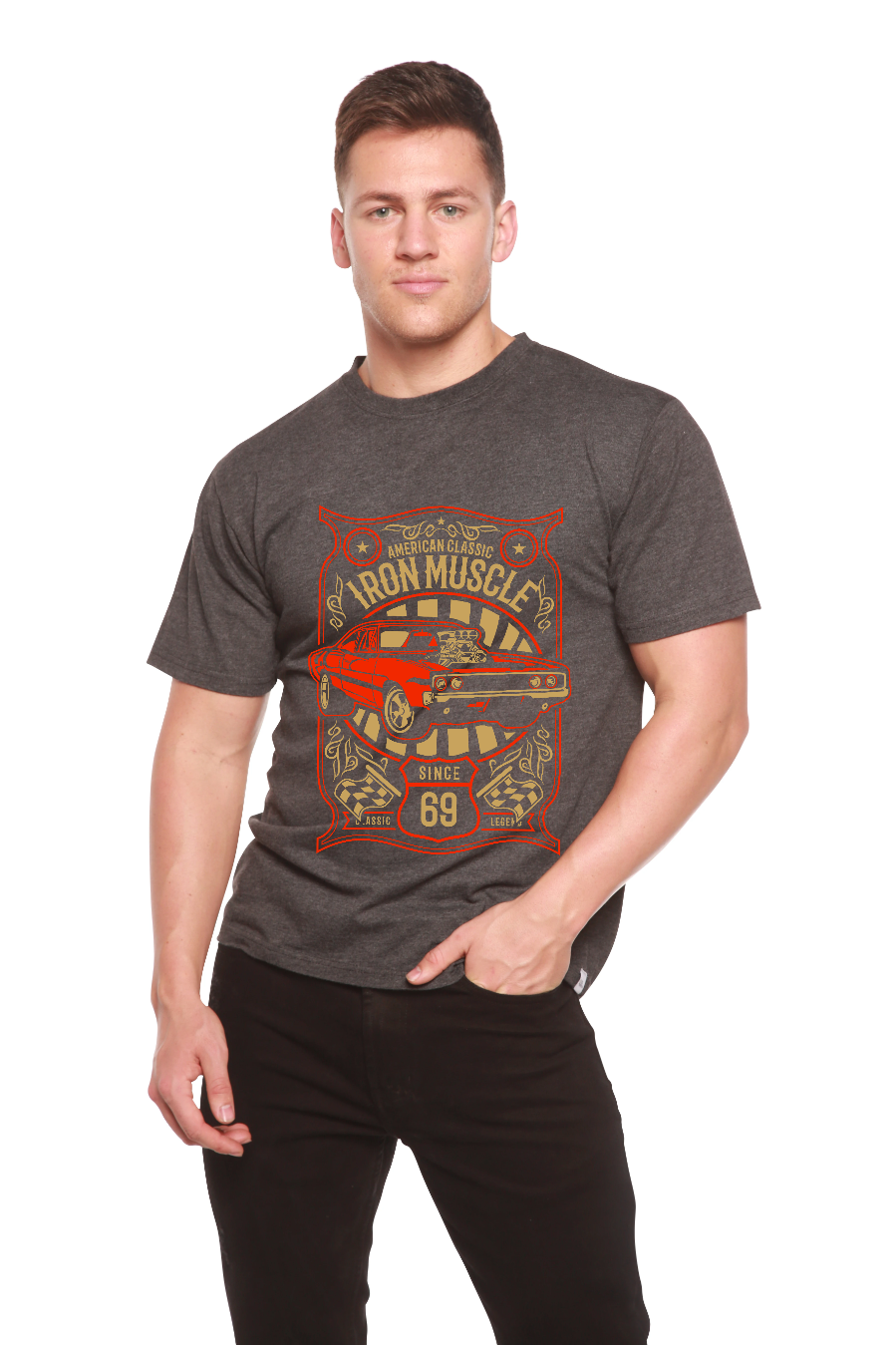 Iron Muscle Men's Bamboo Viscose/Organic Cotton Short Sleeve Graphic T-Shirt - The7Letter