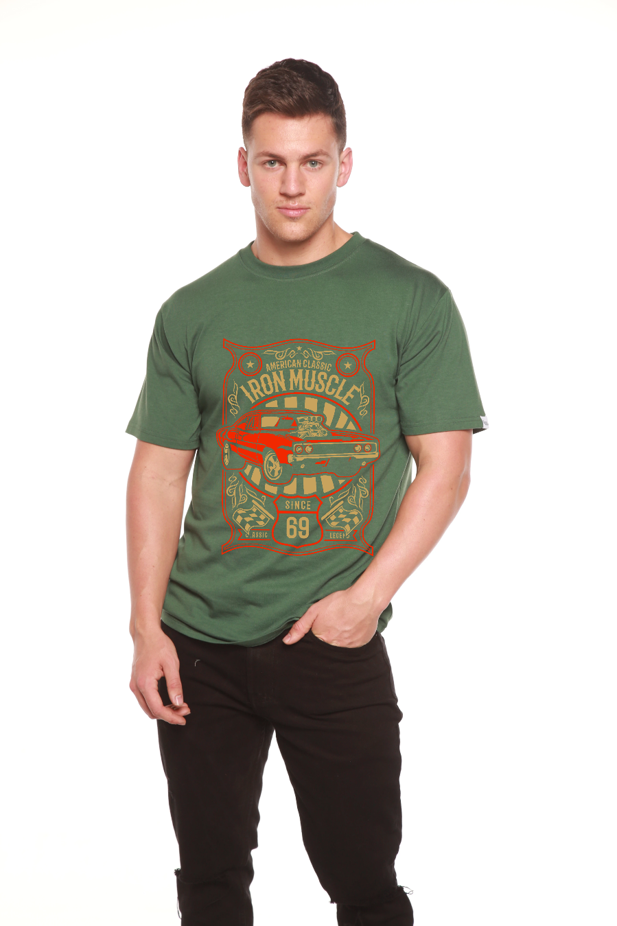 Iron Muscle Men's Bamboo Viscose/Organic Cotton Short Sleeve Graphic T-Shirt - The7Letter
