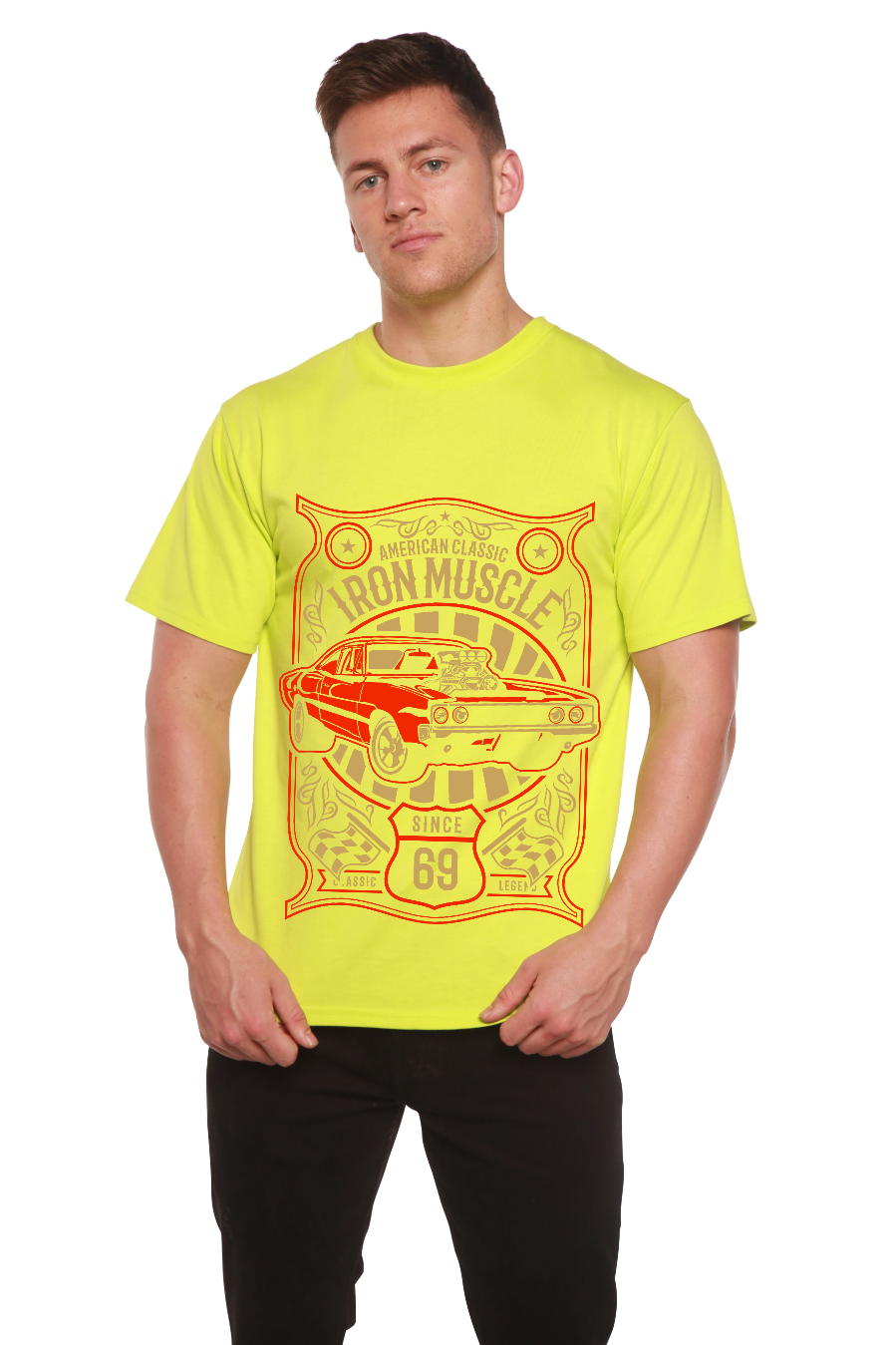 Iron Muscle Men's Bamboo Viscose/Organic Cotton Short Sleeve Graphic T-Shirt - The7Letter