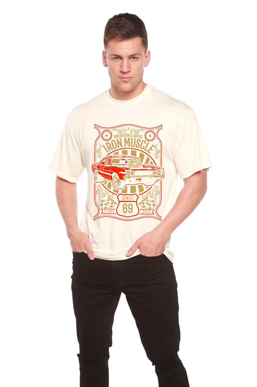 Iron Muscle Men's Bamboo Viscose/Organic Cotton Short Sleeve Graphic T-Shirt - The7Letter