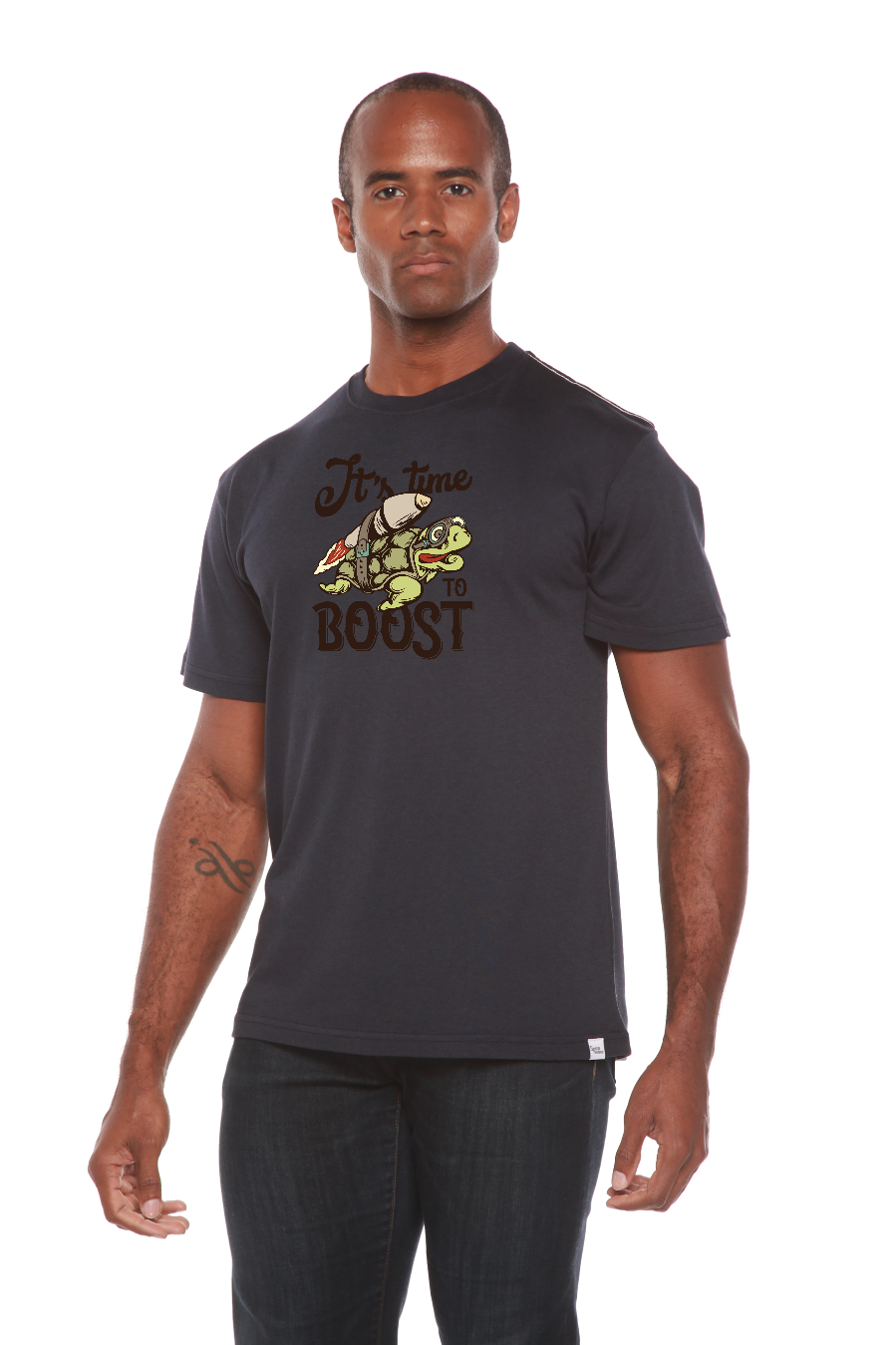 It`s time to BOOST Men's Bamboo Viscose/Organic Cotton Short Sleeve Graphic T-Shirt - The7Letter