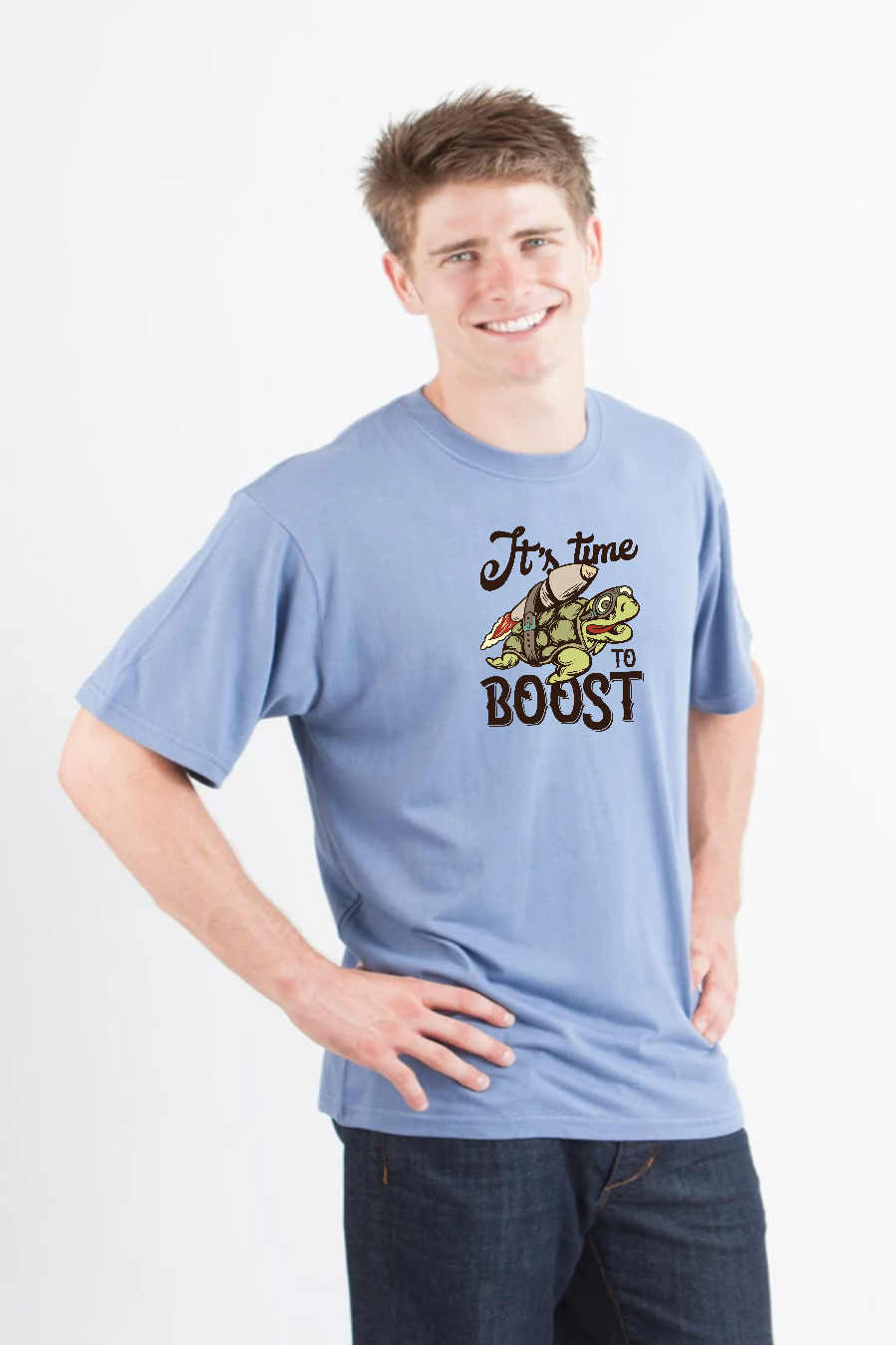It`s time to BOOST Men's Bamboo Viscose/Organic Cotton Short Sleeve Graphic T-Shirt - The7Letter
