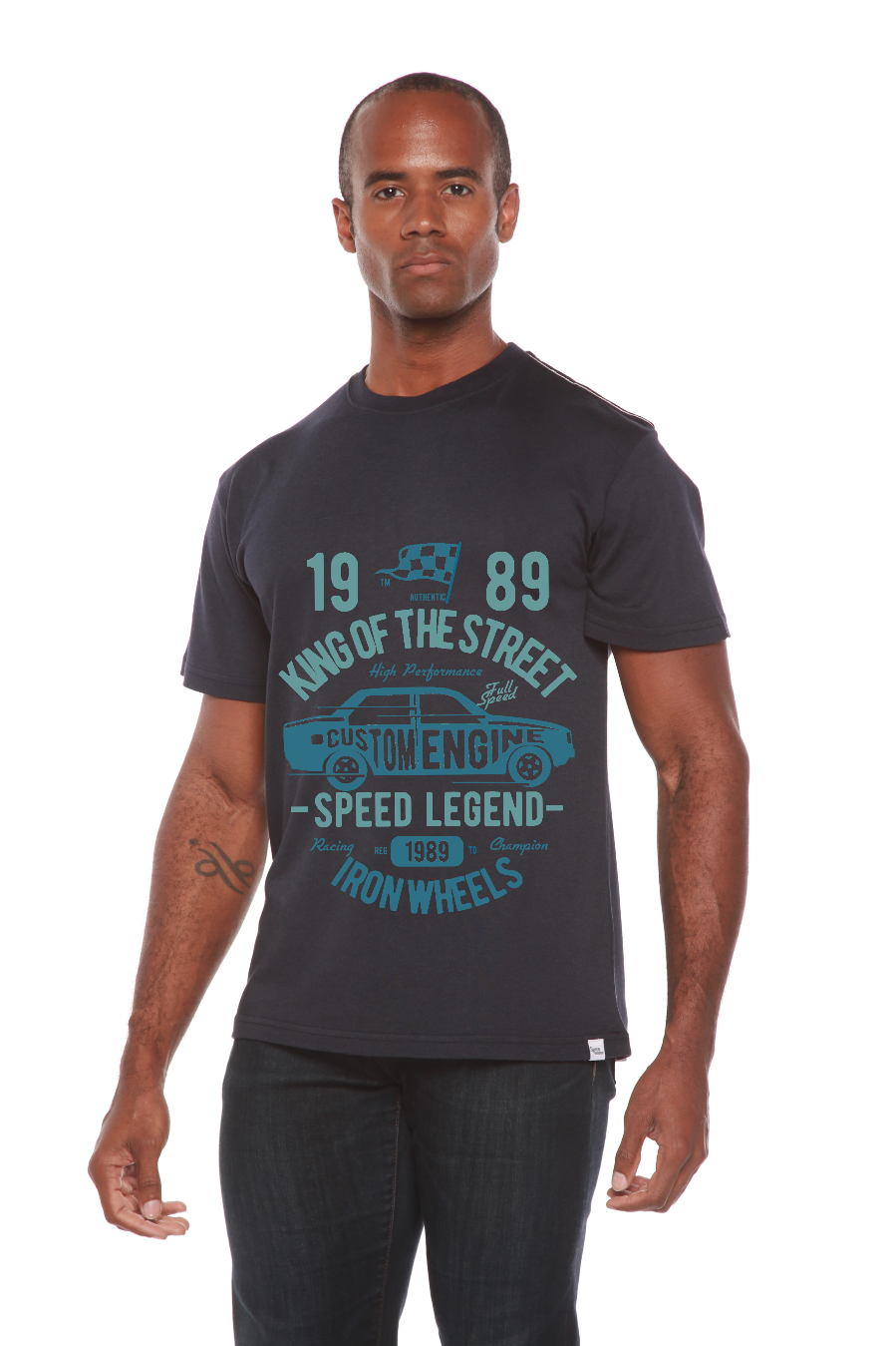 King Of The Street Men's Bamboo Viscose/Organic Cotton Short Sleeve Graphic T-Shirt - The7Letter