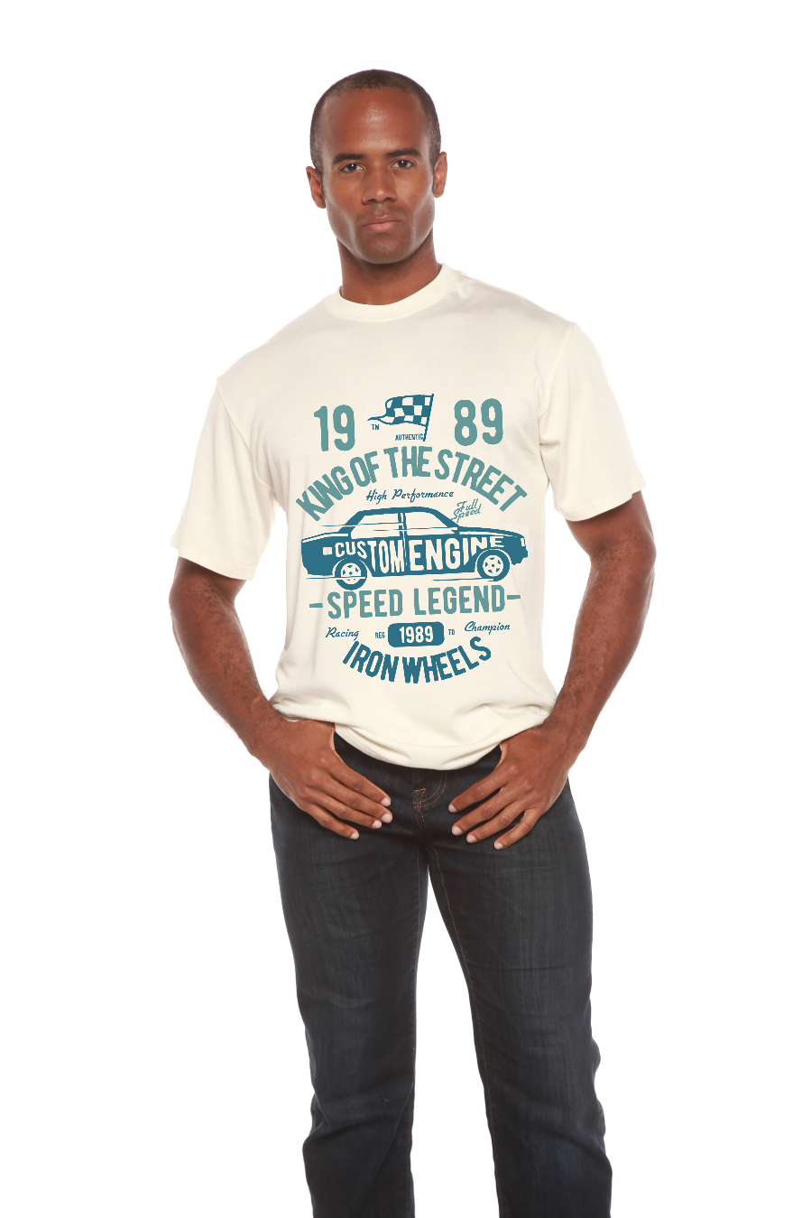 King Of The Street Men's Bamboo Viscose/Organic Cotton Short Sleeve Graphic T-Shirt - The7Letter