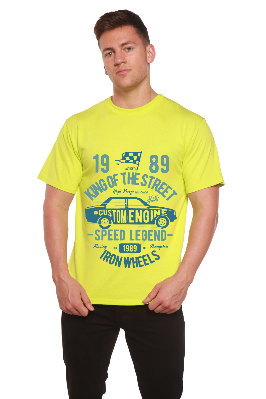 King Of The Street Men's Bamboo Viscose/Organic Cotton Short Sleeve Graphic T-Shirt - The7Letter