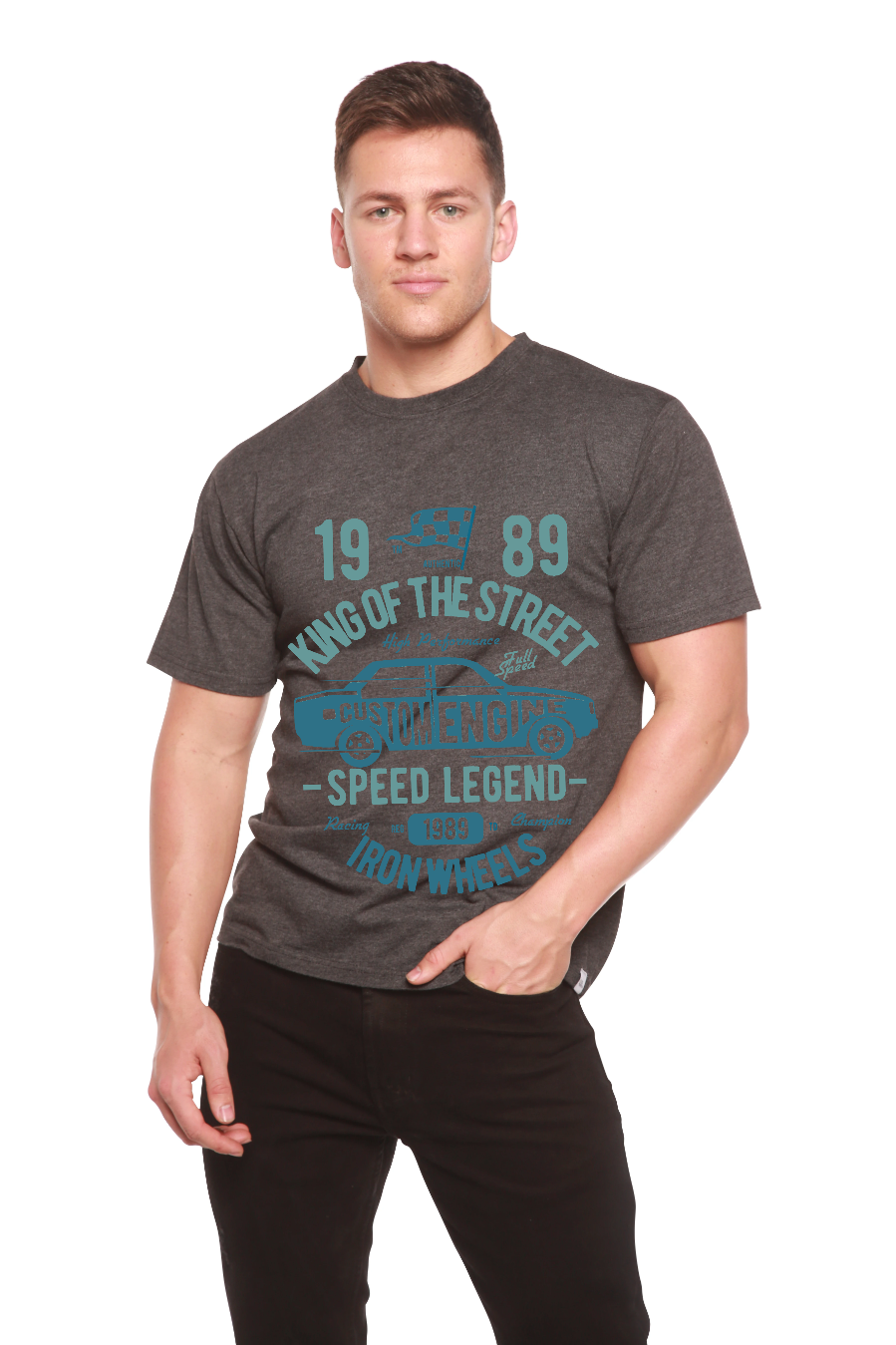 King Of The Street Men's Bamboo Viscose/Organic Cotton Short Sleeve Graphic T-Shirt - The7Letter