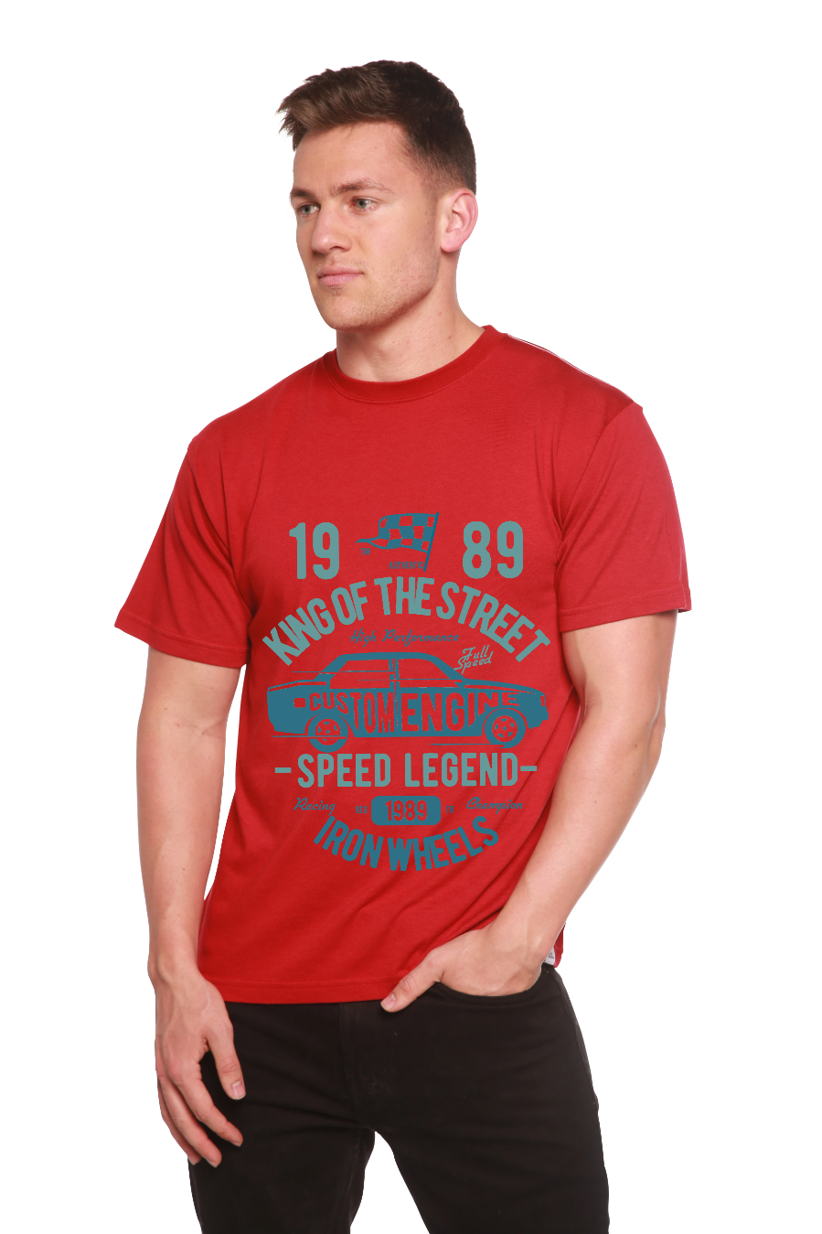 King Of The Street Men's Bamboo Viscose/Organic Cotton Short Sleeve Graphic T-Shirt - The7Letter