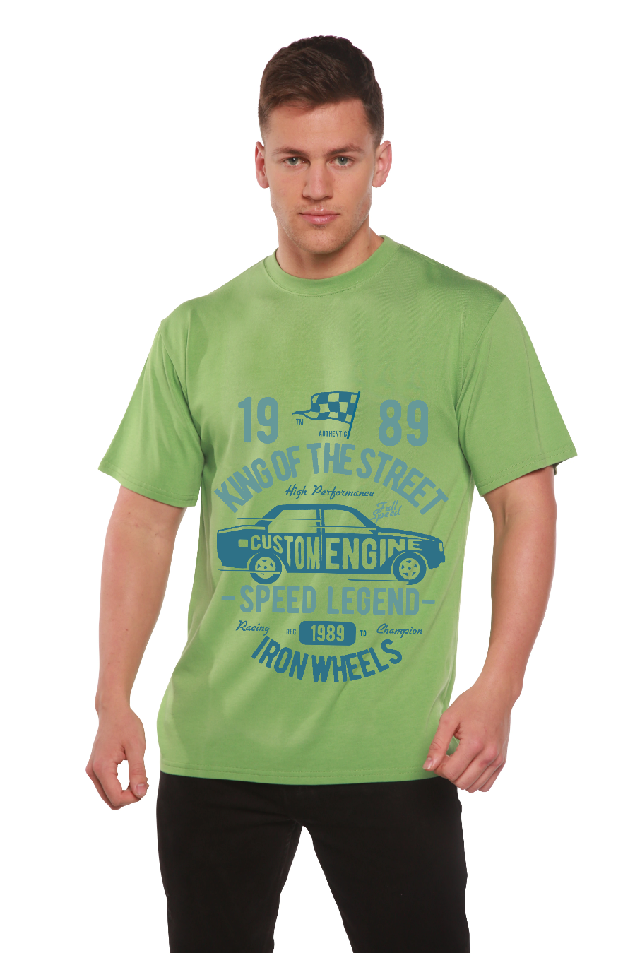King Of The Street Men's Bamboo Viscose/Organic Cotton Short Sleeve Graphic T-Shirt - The7Letter
