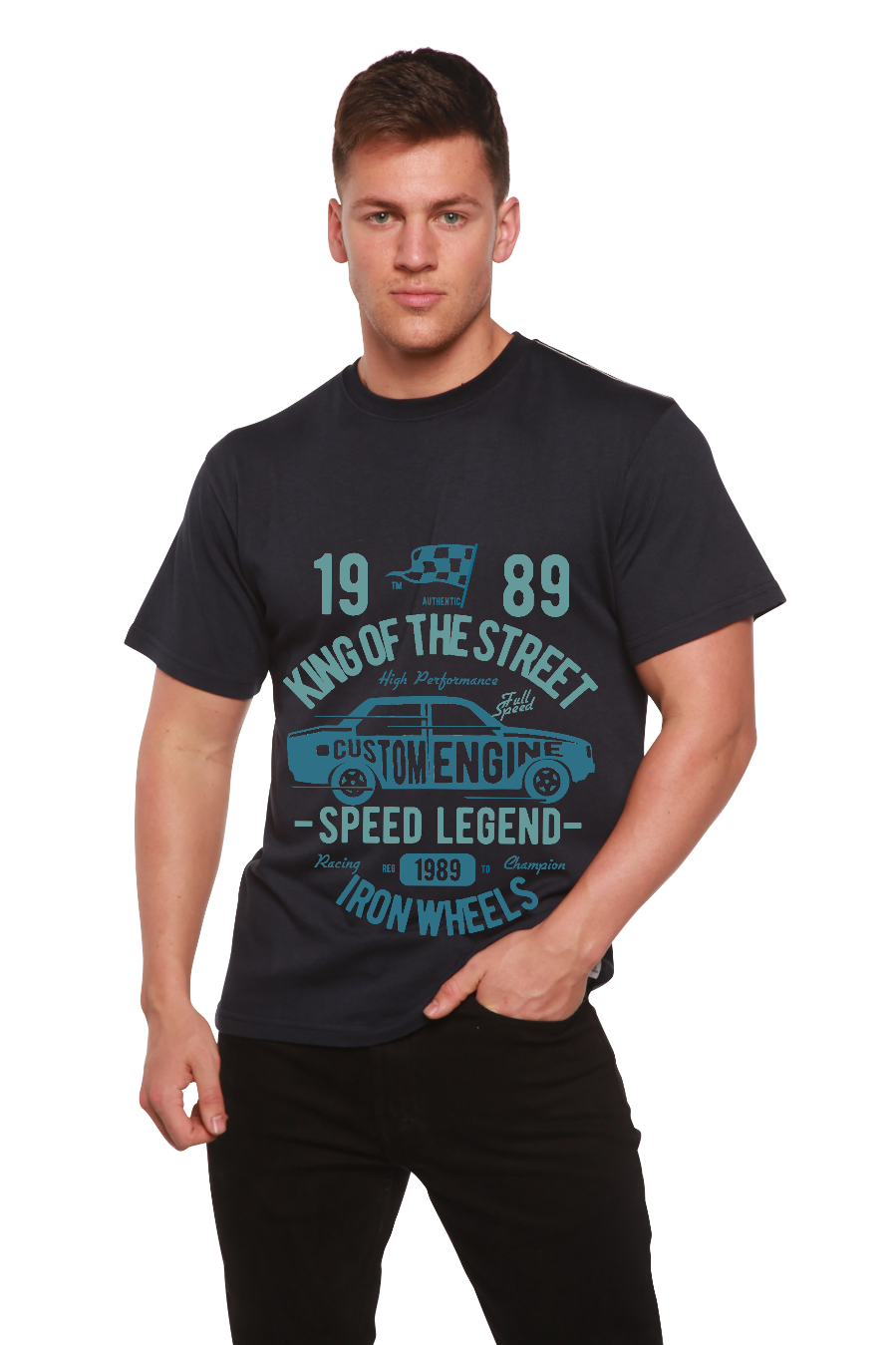 King Of The Street Men's Bamboo Viscose/Organic Cotton Short Sleeve Graphic T-Shirt - The7Letter