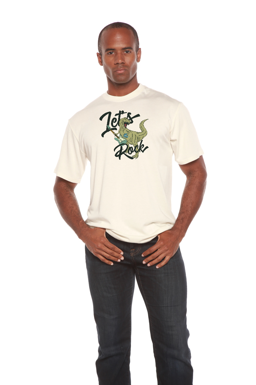 Lets Rock Men's Bamboo Viscose/Organic Cotton Short Sleeve Graphic T-Shirt - The7Letter