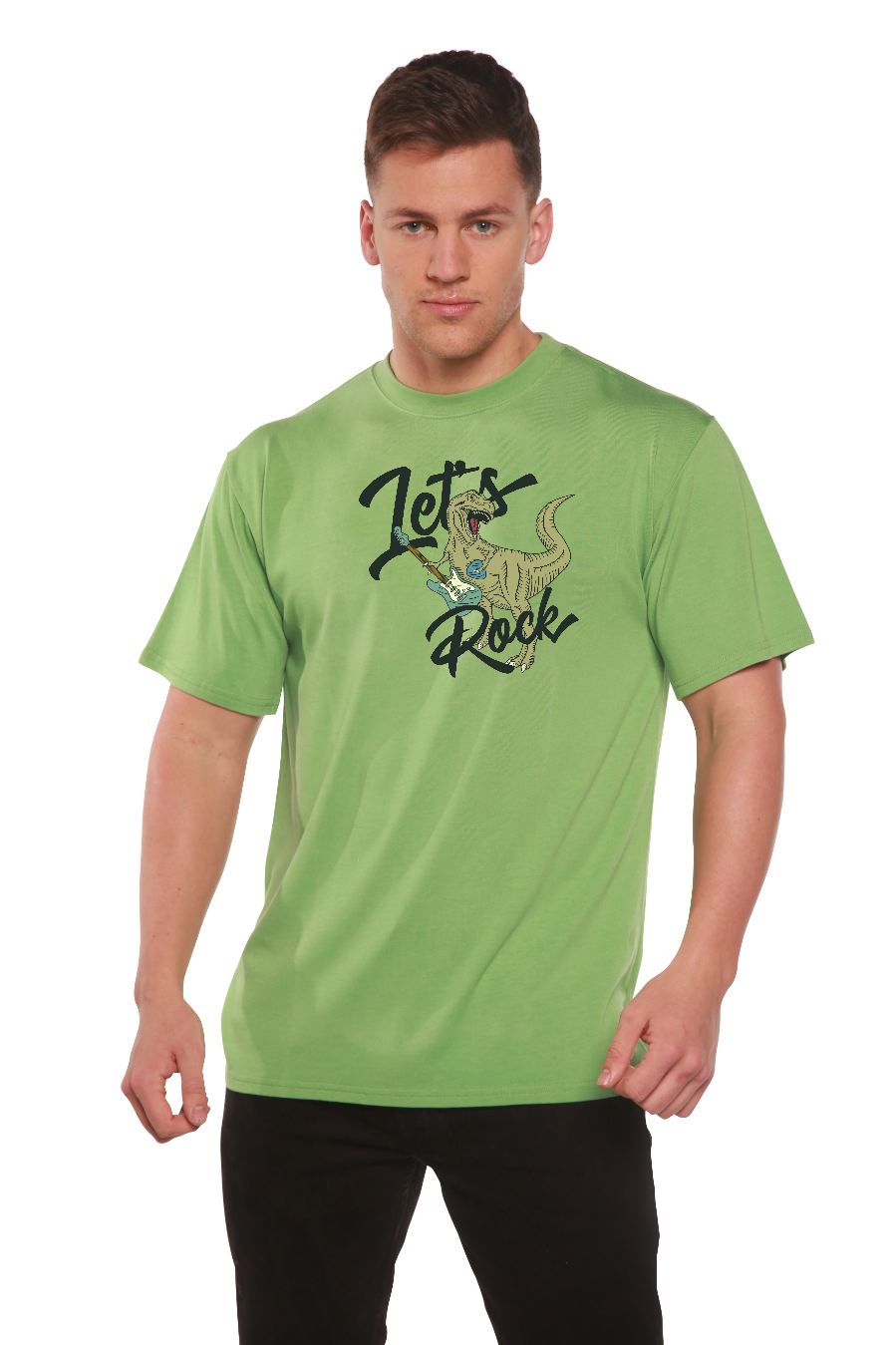 Lets Rock Men's Bamboo Viscose/Organic Cotton Short Sleeve Graphic T-Shirt - The7Letter