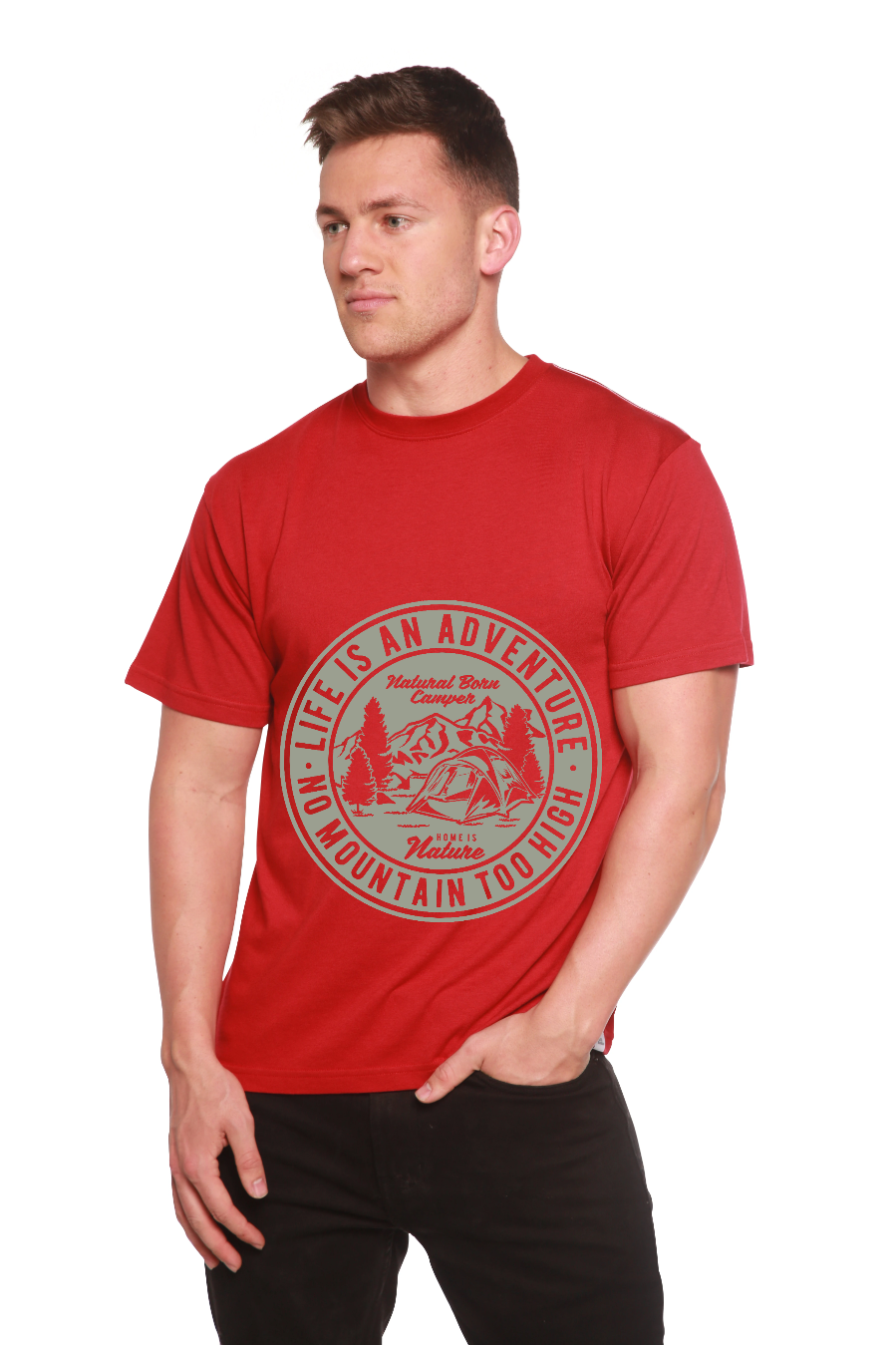 Life Is An Adventure Men's Bamboo Viscose/Organic Cotton Short Sleeve Graphic T-Shirt - The7Letter