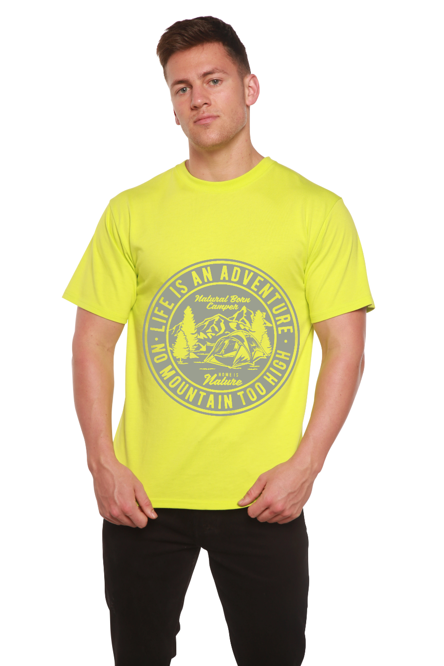 Life Is An Adventure Men's Bamboo Viscose/Organic Cotton Short Sleeve Graphic T-Shirt - The7Letter