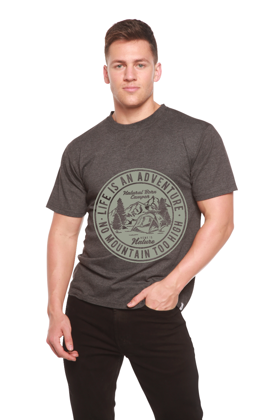 Life Is An Adventure Men's Bamboo Viscose/Organic Cotton Short Sleeve Graphic T-Shirt - The7Letter