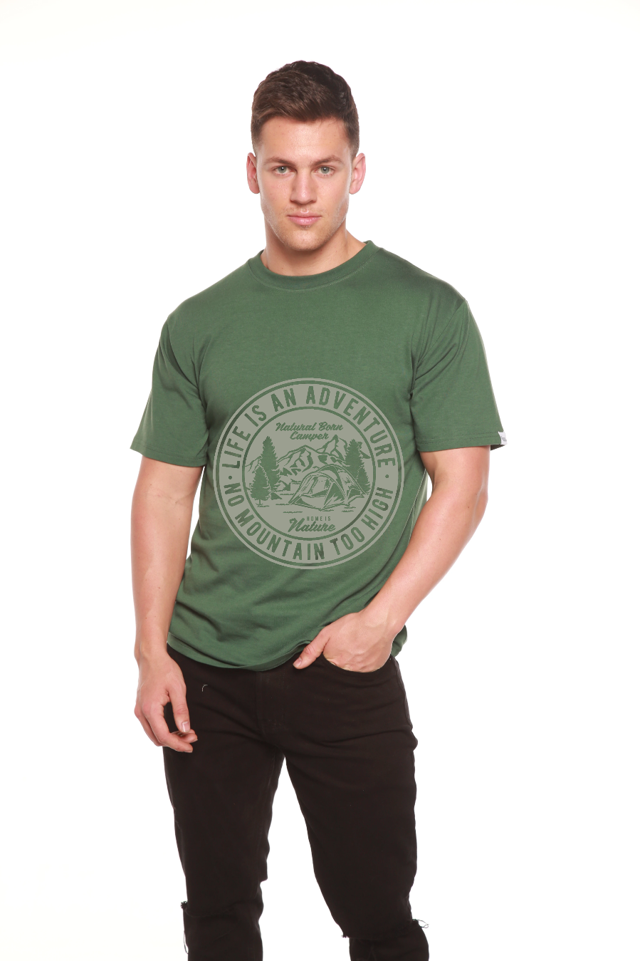 Life Is An Adventure Men's Bamboo Viscose/Organic Cotton Short Sleeve Graphic T-Shirt - The7Letter