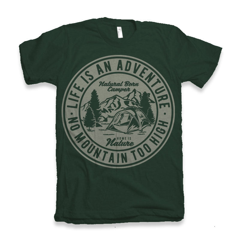 Life Is An Adventure Men's Bamboo Viscose/Organic Cotton Short Sleeve Graphic T-Shirt - The7Letter