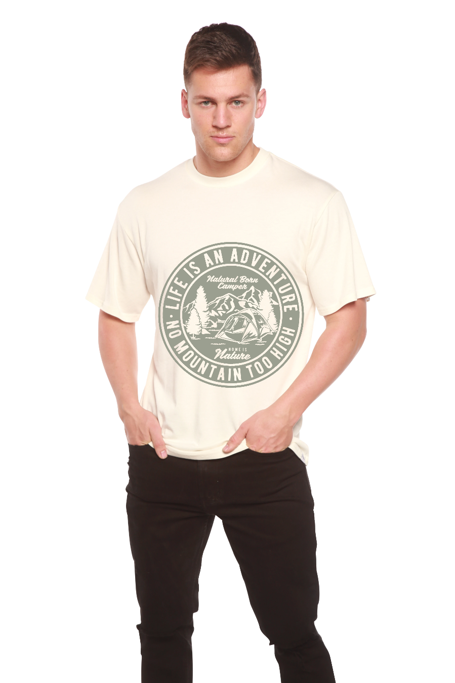Life Is An Adventure Men's Bamboo Viscose/Organic Cotton Short Sleeve Graphic T-Shirt - The7Letter