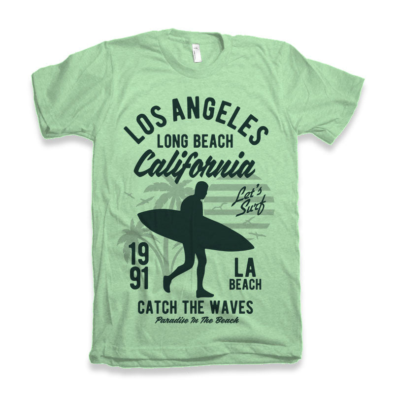 Los Angeles Men's Bamboo Viscose/Organic Cotton Short Sleeve Graphic T-Shirt - The7Letter