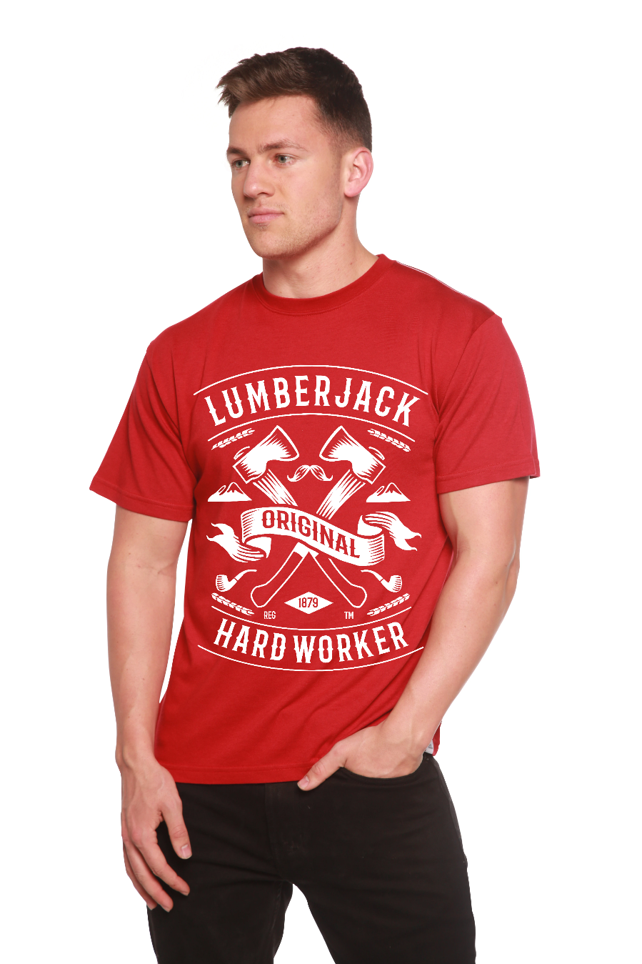 LumberJack Men's Bamboo Viscose/Organic Cotton Short Sleeve Graphic T-Shirt - The7Letter