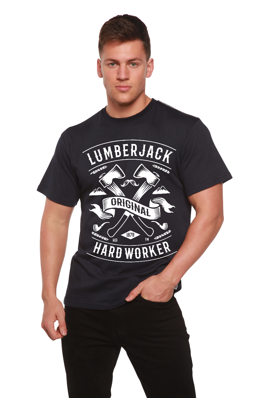 LumberJack Men's Bamboo Viscose/Organic Cotton Short Sleeve Graphic T-Shirt - The7Letter