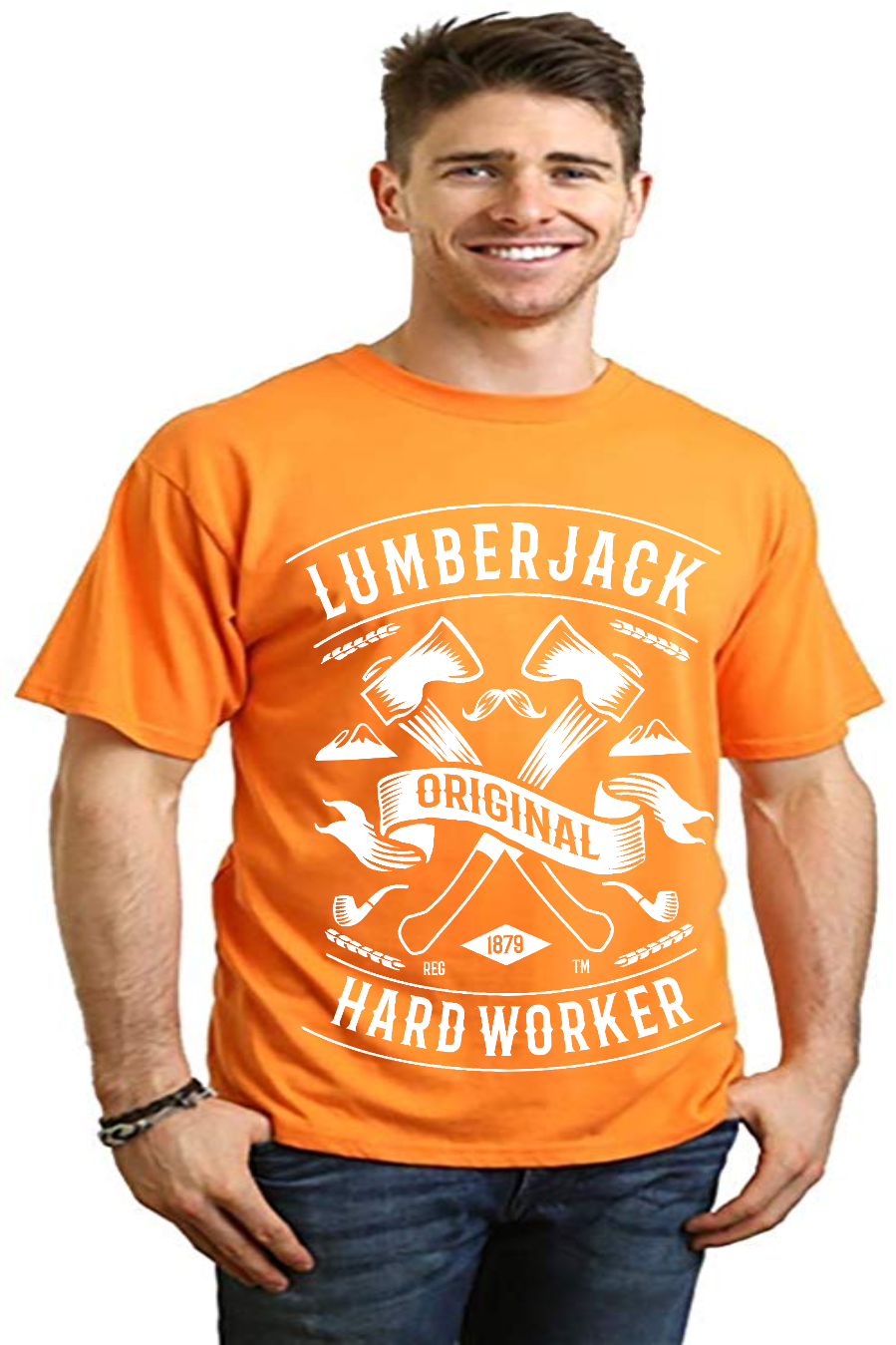 LumberJack Men's Bamboo Viscose/Organic Cotton Short Sleeve Graphic T-Shirt - The7Letter