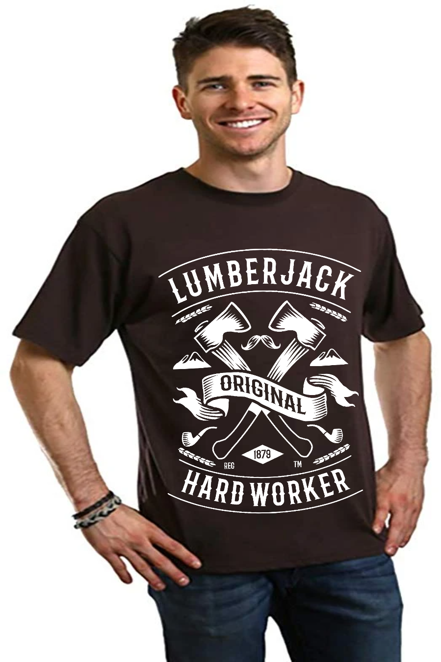 LumberJack Men's Bamboo Viscose/Organic Cotton Short Sleeve Graphic T-Shirt - The7Letter