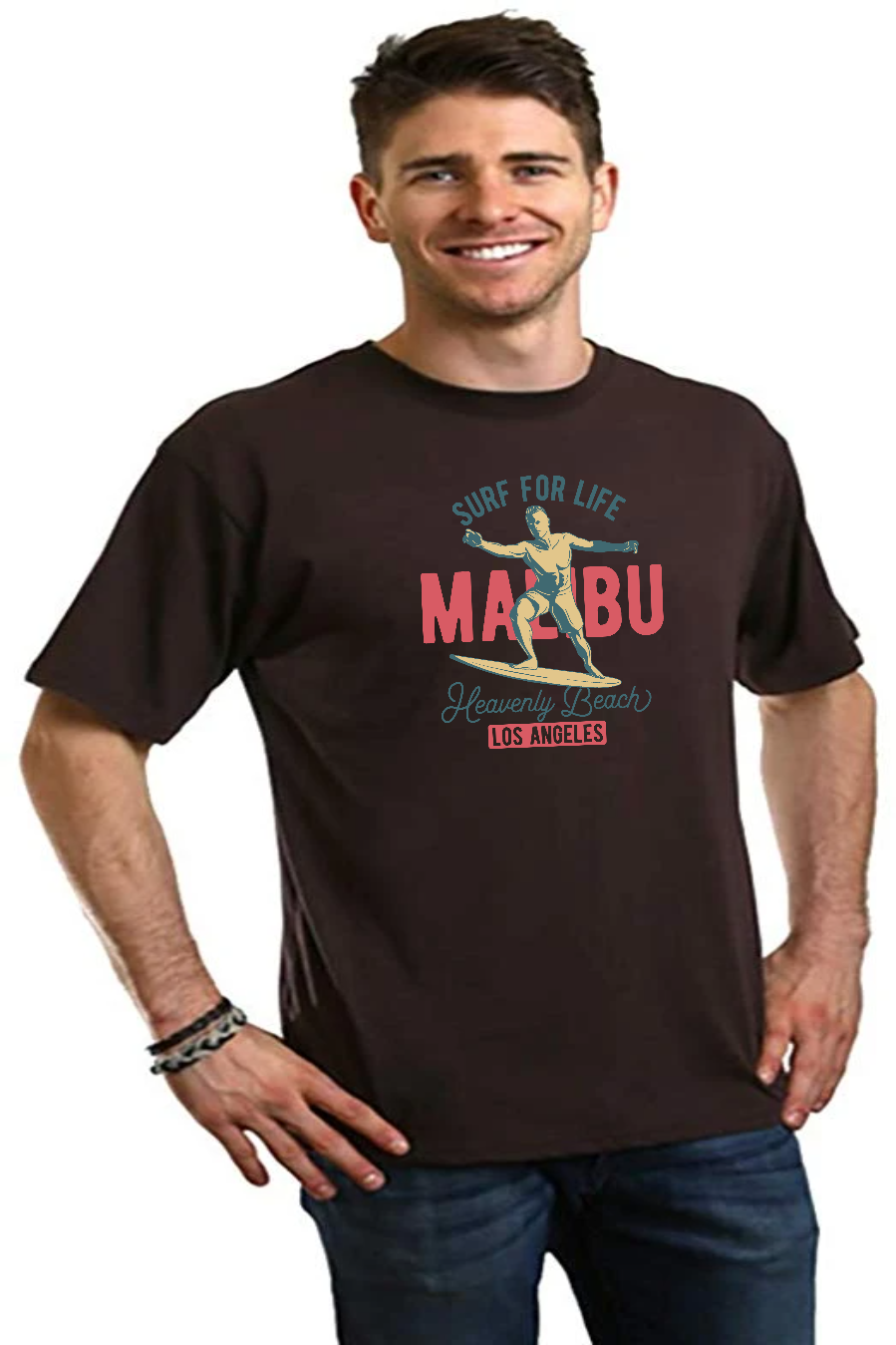 MALIBU Men's Bamboo Viscose/Organic Cotton Short Sleeve Graphic T-Shirt - The7Letter