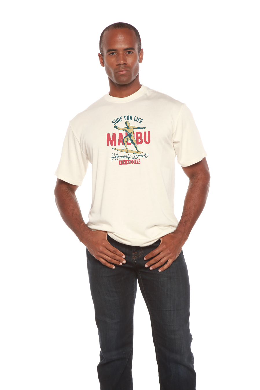 MALIBU Men's Bamboo Viscose/Organic Cotton Short Sleeve Graphic T-Shirt - The7Letter